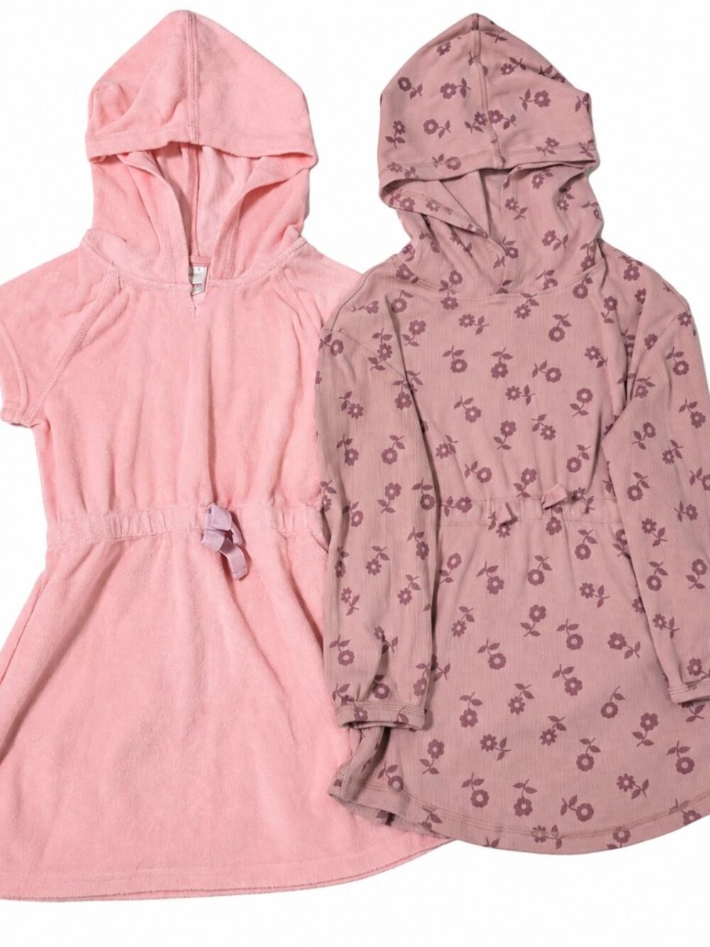 Hanna Andersson Girls Hooded Dress Cover Up Lot Size 5 110 Pink Floral